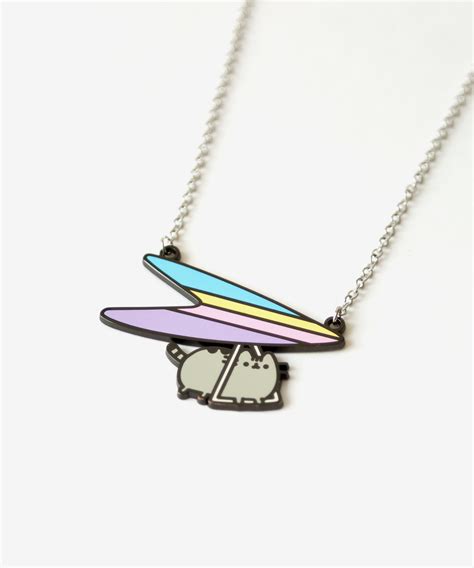 Glider Pusheen Necklace Pusheen Cute Jewelry Pusheen Cat