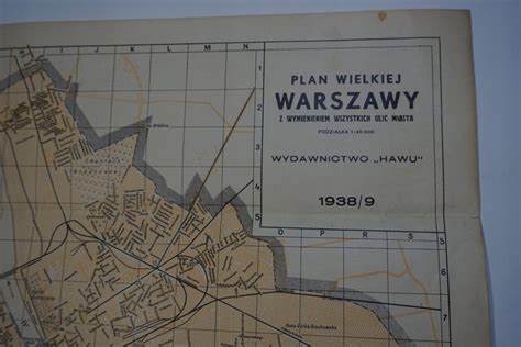 Plan Wielkiej Warszawy Wydawnictwo Hawu