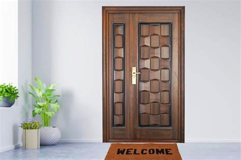 Iron Powder Coated Scintillating Double Entrance Door 9071 For Home