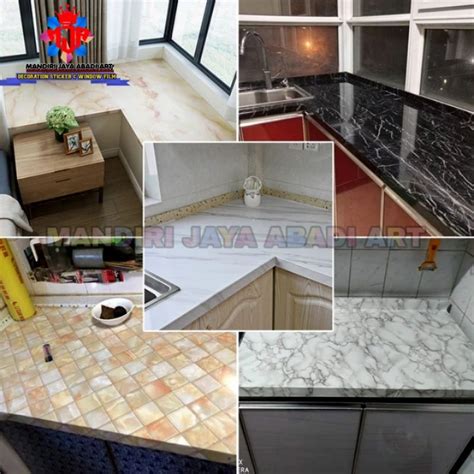 Jual Stiker Marmer Marble Glossy Tebal Pelapis Lemari Meja Kayu Kaca