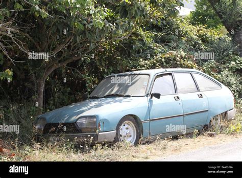 Old Car Parked In The Roadside Stock Photo Alamy