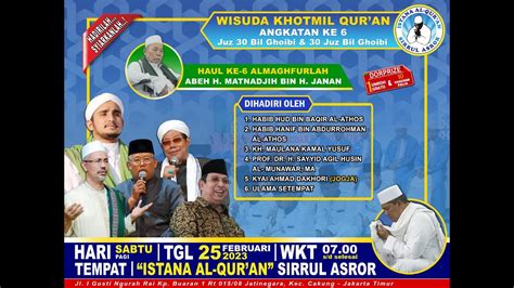 Wisuda Khotmil Qur An Angkatan Ke Youtube