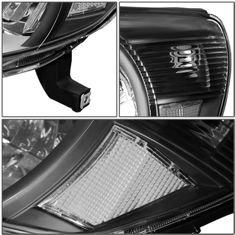 2005 2011 Toyota Tacoma Factory Style Replacement Headlights Black Clear