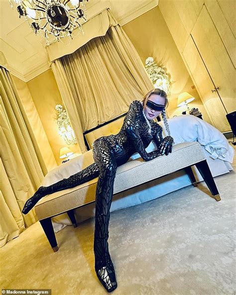 Madonna 65 Strips Down To Her Bra And Poses In A Skintight Catsuit As