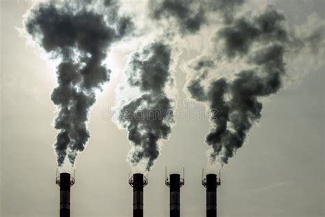 Emission Of Toxic Fumes From The Pipes Into The Atmosphere Air