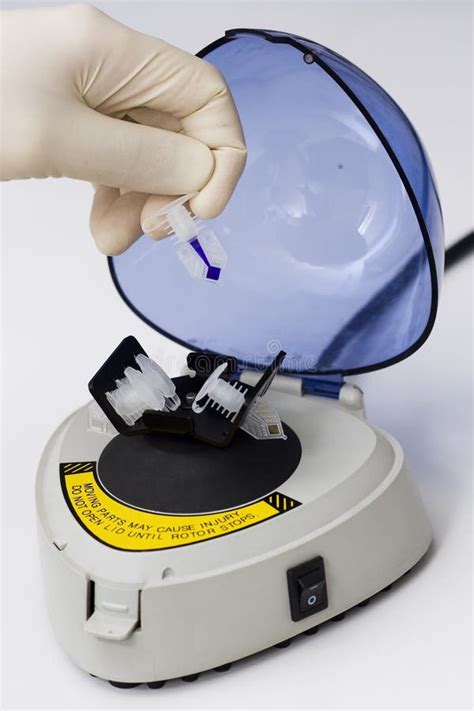 Mini Centrifuge For Pcr Tubes Stock Photo Image Of Glove Chain 20969950