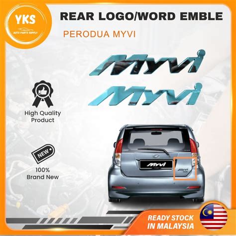 🔥 Original🔥perodua Myvi Car Auto Racing Logo Rear Word Emblem Myvi