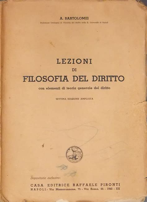 Lezioni Di Filosofia Del Diritto