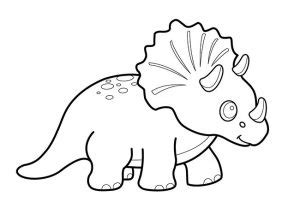 Desenhos De Triceratops Para Imprimir E Colorir