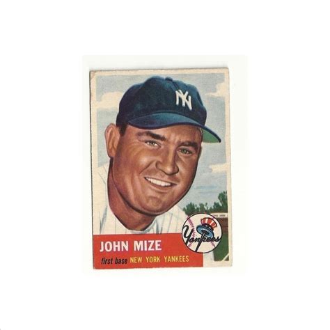 John Mize Topps Major League Baseball Card Ex New York