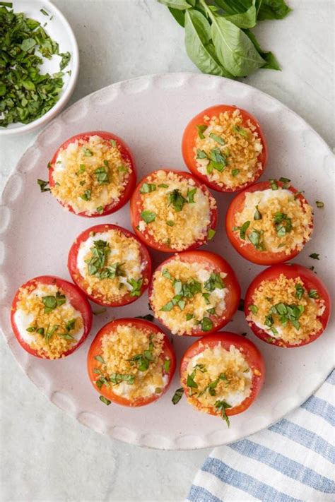 Goat Cheese Stuffed Tomatoes Feel Good Foodie