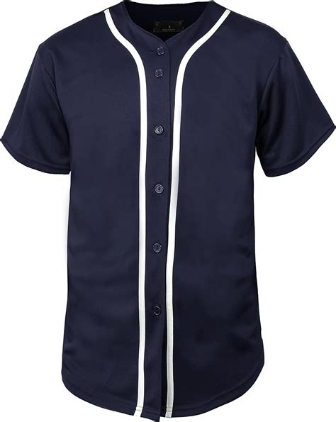 Hat And Beyond Mens Baseball Jersey Button Down T Shirts Hipster Plain