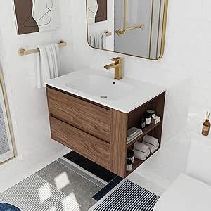 Amazon SSLine Wall Mounted Bathroom Vanity With Sink Modern 30