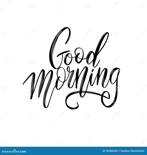 Hand Drawn Lettering Phrase Good Morning For Print Photo Overlay