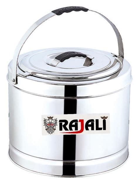 Rajali Stainless Steel Hot Pot Sambar Pot Casseerol 10 Liter For