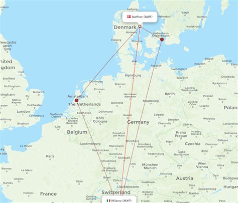 All Flight Routes From Aarhus To Milan Aar To Mxp Flight Routes