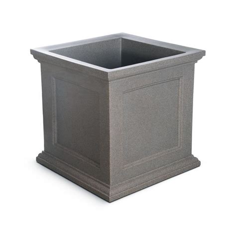 Mayne Fairfield In Square Black Polyethylene Planter B The