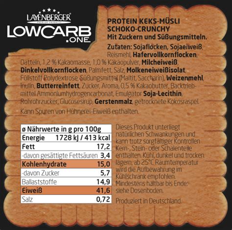 Layenberger Protein Keks M Sli G Dose Geschmack Kaffee Caramel