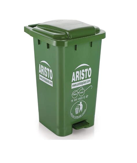 ARISTO Step On Plastic Pedal Garbage Waste Dustbin 70 LTR Green