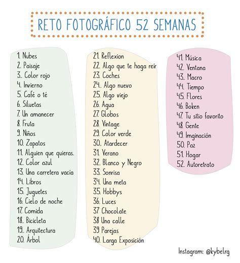 Te animas a hacer el reto fotográfico de 52 semanas en el 2018