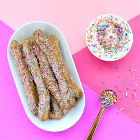 Eat It Funfetti Churros With Cream Cheese Frosting A Kailo Chic