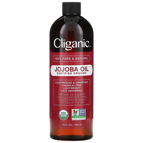 Cliganic 100 Pure And Natural Organic Jojoba Oil 16 Fl Oz 473 Ml