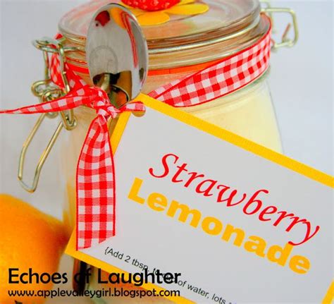 Strawberry Lemonade Mix Echoes Of Laughter Strawberry Lemonade Jar