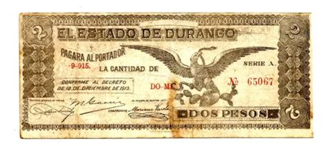 Billete De Revolucion Muy Cuidado 2 Pesos Meses sin interés