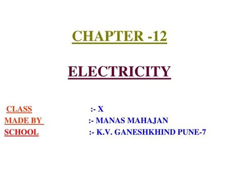 Ppt Chapter 12 Electricity Powerpoint Presentation Free Download Id595082