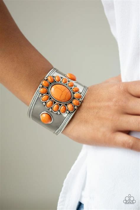 Room To Roam Orange Cuff Bracelet ~ Paparazzi In 2020 Bracelets