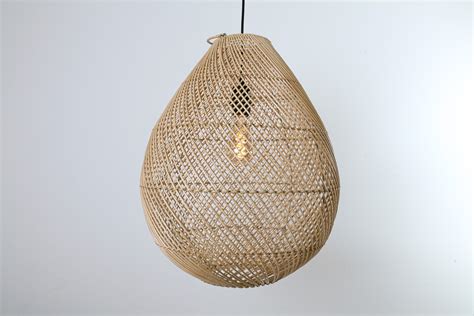 Hanglamp Rotan Cm Naturel Vol Verlichting