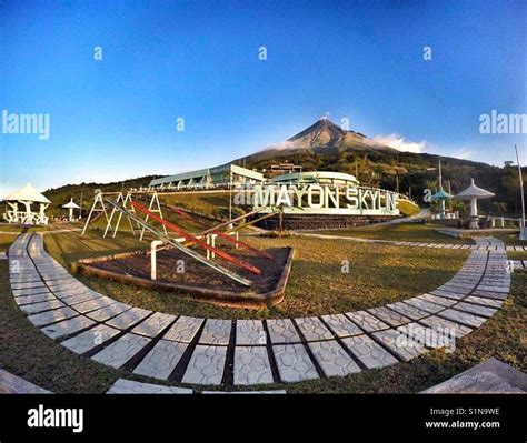 Mayon Volcano Skyline Viewdeck at Tabaco City, Albay, Philippines Stock Photo - Alamy