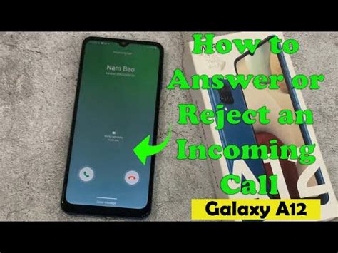 How To Answer Or Reject An Incoming Call On SamSung Galaxy A12 YouTube