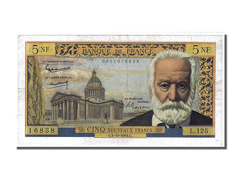 Banknote France Nouveaux Francs Nf Victor Hugo