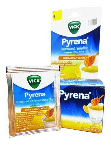 Vick Pyrena 5 G Sabor A Miel Y Limón Con 12 Sobres Envío Gratis