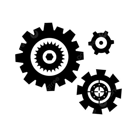 Gears Silhouette Png Images Industrial Group Gear Clip Art Gear