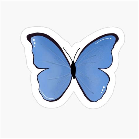 Blue Butterfly Sticker by Christiana Nicole