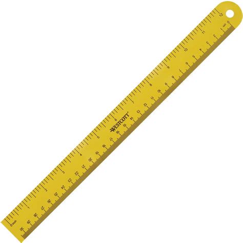 Westcott 12" Magnetic Ruler - 12" Length - Imperial, Metric Measuring ...