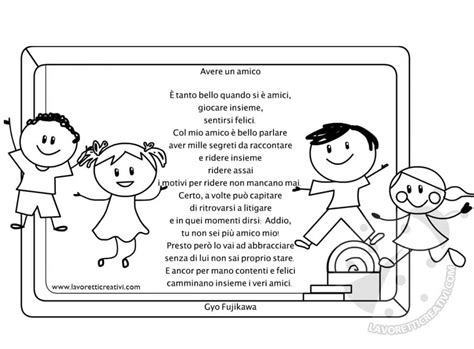 Filastrocca Sull Amicizia Per Bambini Lavoretti Creativi