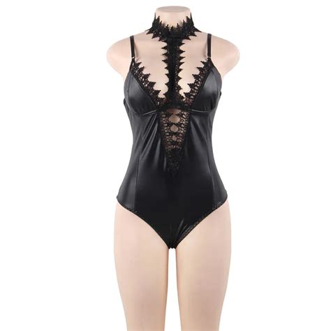 Wholesale Plus Size Mature Women Black Leather Sex Lingerie Buy