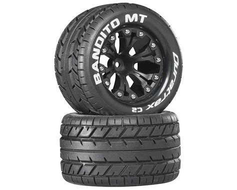 Duratrax Bandito Pre Mounted Nitro Rear Truck Tires Black