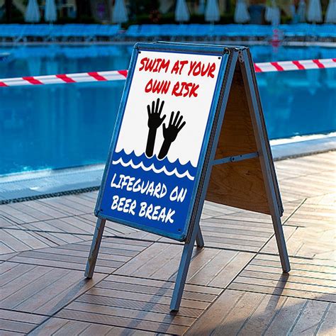 Swim At Your Own Risk Pool Sign Vintage Funny Plaque Signs For Swimming Pool Beach Water Park