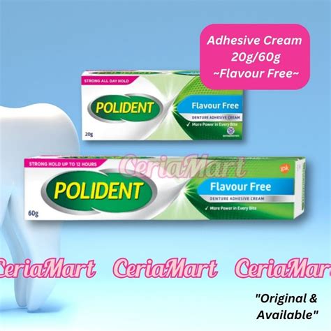 Polident Denture Adhesive Cream Flavour Free 20g60g Shopee Malaysia