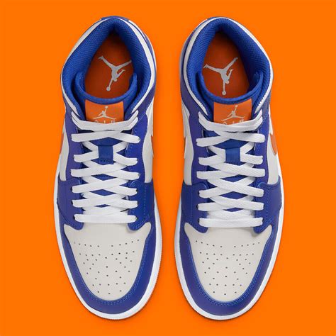 Nike Air Jordan 1 Retro Mid Knicks Wheaties Blue Orange White Fd1029