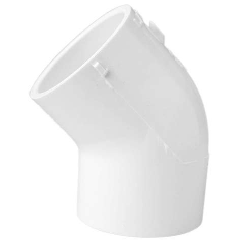 Lasco 1 1 2 In X 45 Degree Pvc Sch 40 Slip Elbow At