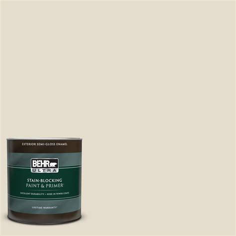 BEHR ULTRA 1 Qt MQ3 40 Varnished Ivory Semi Gloss Enamel Exterior