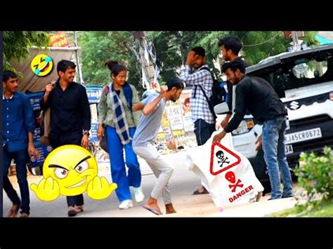 Scary Ghost Man In Plastic Bag Prank Public Reaction Jaipur Prime