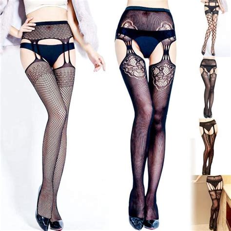 Bas Mis Bas Collants En Dentelle Sexy Lingerie En R Sille Hauts De