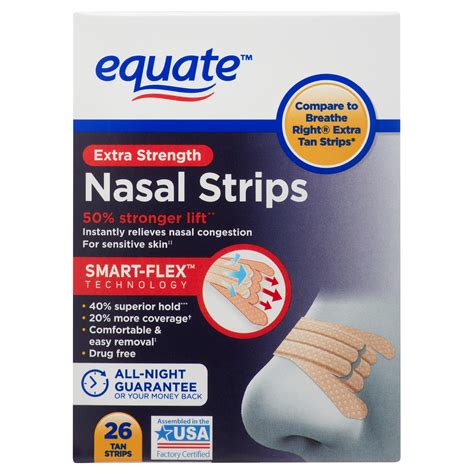 Equate Extra Strength Large Nasal Strips Tan Count