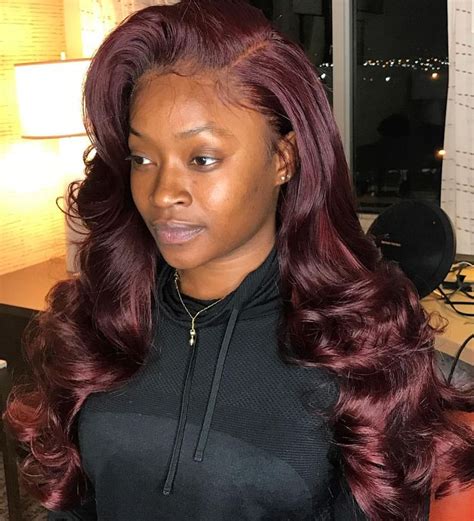 Frontal On Fleek ️ Cliffvmir Hair From Vmircollection Long Hair Styles Burgundy Hair Hair